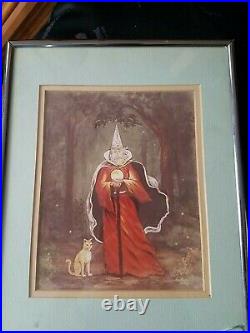 Vintage print of wizard by Ann marie Eastburn The Wizard /signed Numbered