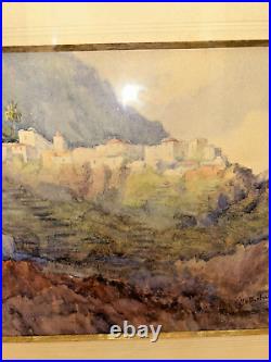 Violet Clutterbuck Well Listed Suffolk England Victorian Antique Watercolor Wow