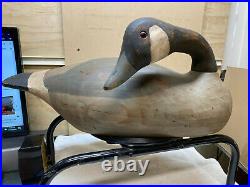 Vtg Large 1984 Signed Richard Connolly Canada Goose Carved Decoy 31 X 8 13lbs