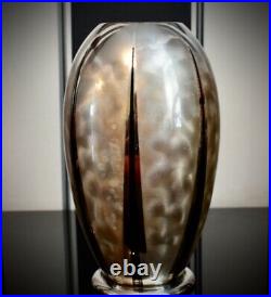 WMF IKORA Art Deco Silver Plated Large Bauhaus Zeppelin Shaped Vase, Signed