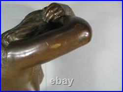 Young Woman Slave Oriental Large Sculpture Antique Bronze Signed Rousseau